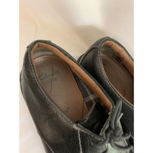 15M Clarks Men\'s Stratton Way 02520 Plus Black Leather Office Oxfords Shoes main image 4